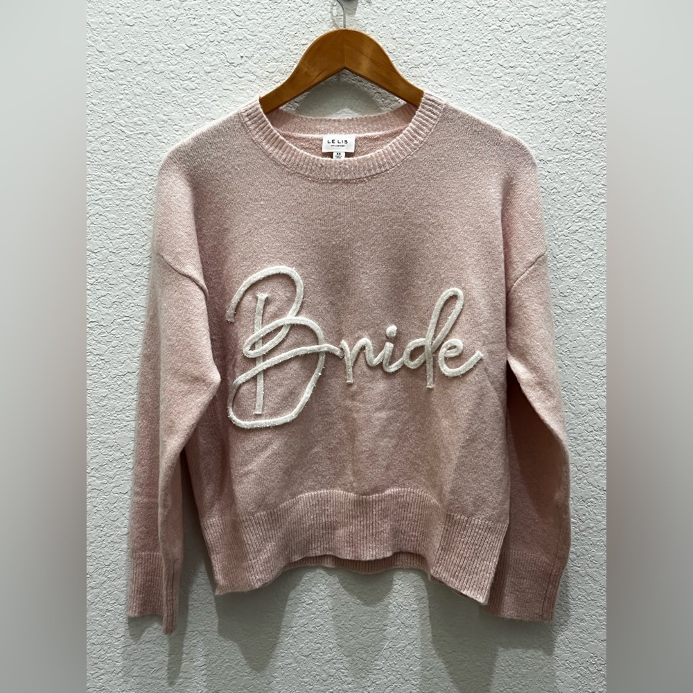 Le Lis Women’s Blush Pink Bride Sweater